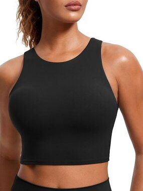 CRZ YOGA Butterluxe High Neck Crop Tank Top